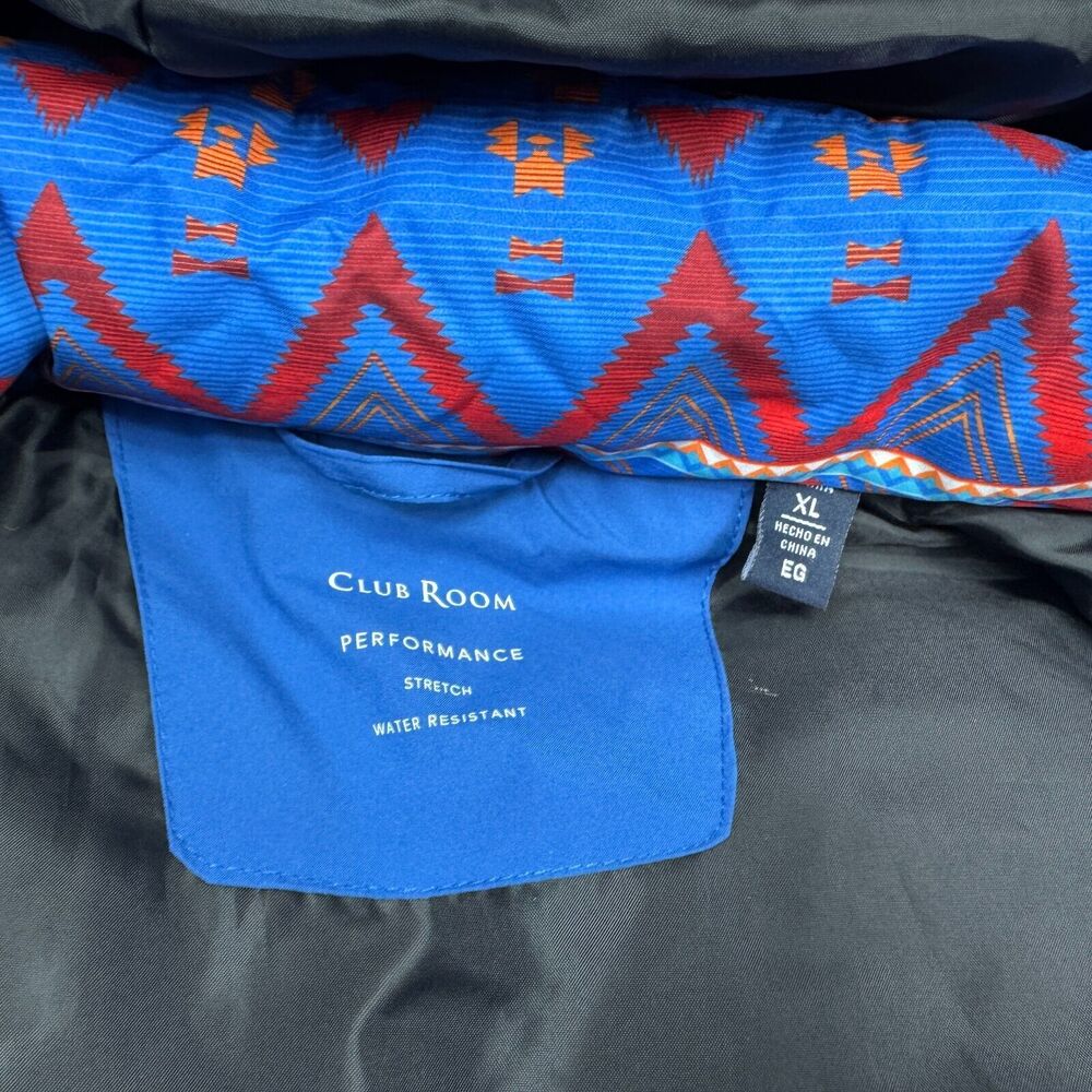 Club Room Mens Stretch Hooded Water-Resistant Puffer Jacket Blue XL - Picture 5 of 6